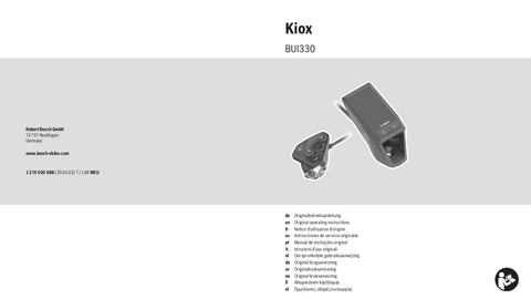 Bosch Kiox 2021 Manual