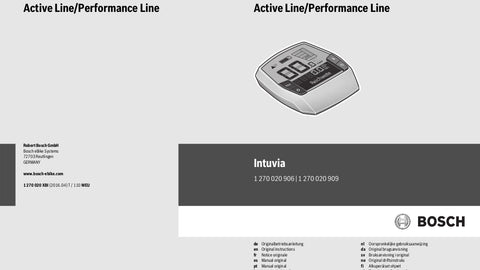 Bosch Intuvia User Manual