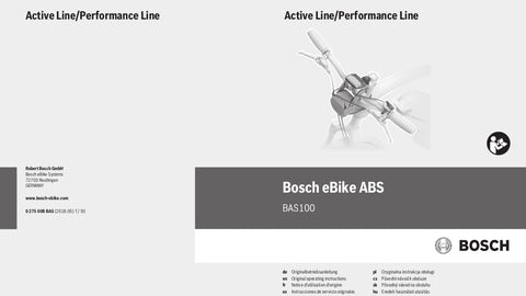 Bosch ABS User Manual