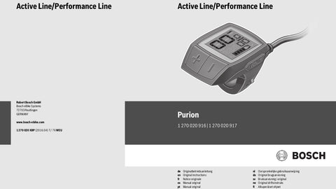 Bosch Purion User Manual