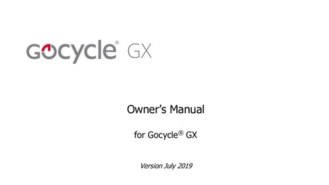 Gocycle GX eBike Manual