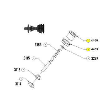 Cube Battery Cover + Button - Reaction/Nuride/Kathmandu MY25 - Diagram