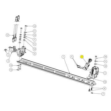 Cube Cylinder Lock (Abus) - Horizontal Battery, Kathmandu 750Wh (Smart System) - Diagram