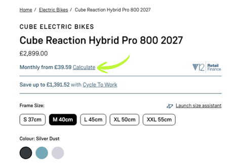 Our Electric Bike Finance Calculator