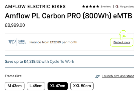 Our Electric Bike Finance Calculator
