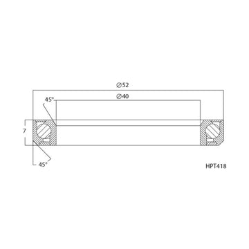 M-Part Elite Headset R413 Bearing (40x52x7 45x45) ZS56 Diagram