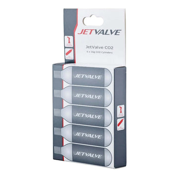 JetValve Threaded 5 x 16g  CO2 Cylinders