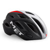 MET Idolo Cycling Helmet (Integrated LED) Matt Black Shaded White Red