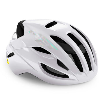 MET Rivale Mips Cycling Helmet Gloss White Holographic